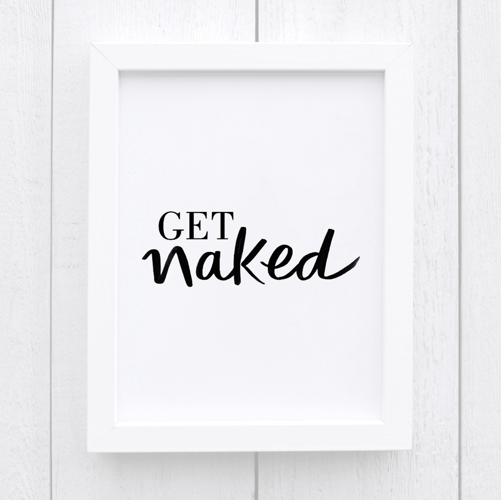 Get Naked Watercolor Art Print